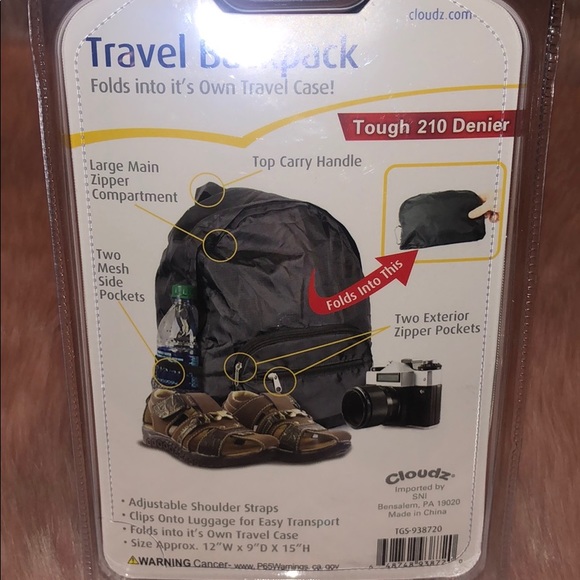 cloudz travel backpack